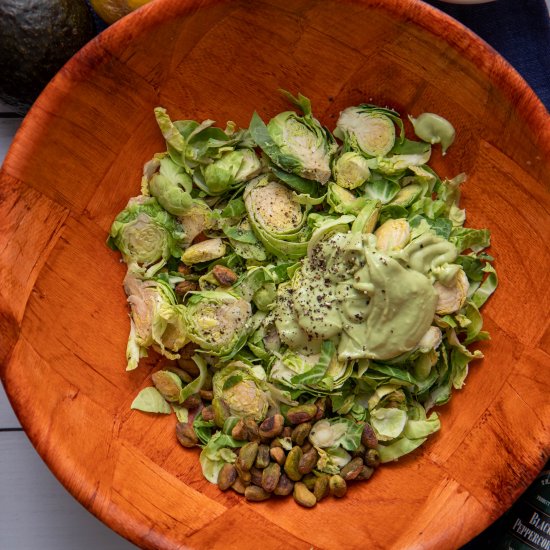 Vegan Brussels Sprouts Caesar Salad