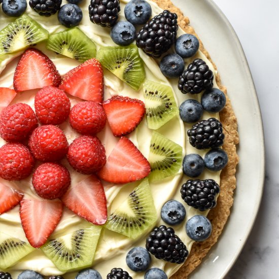 Fruit Pizza with Oat & Almond Crust