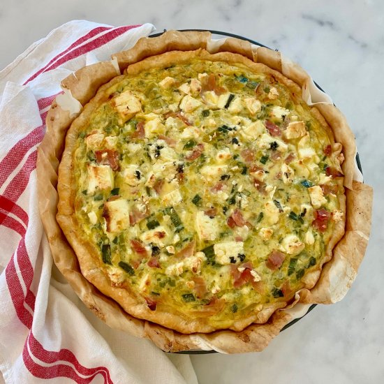 Easy Puff Pastry Tart with Leeks