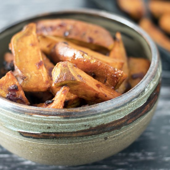 Spicy sweet potato wedges