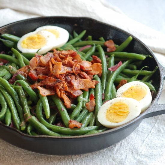 Green Beans with Hot Bacon Dressing