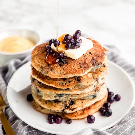 Easy Vegan Blueberry Pancake