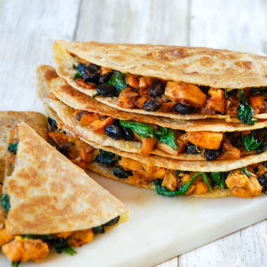 Black Bean, Sweet Potato Quesadilla