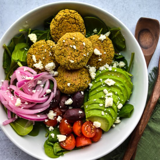 Easy Falafel Salad Bowl