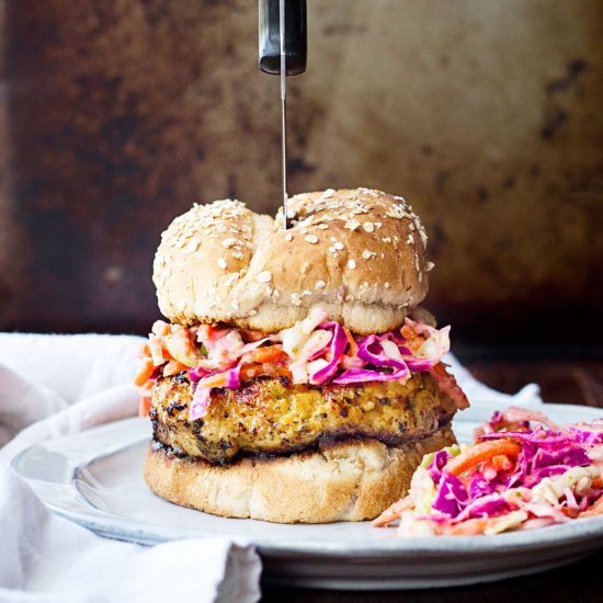 Thai Chicken Burger With Slaw