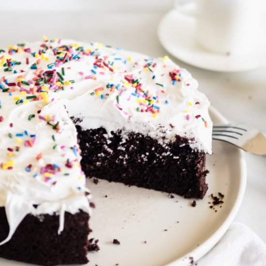 Black and white cake