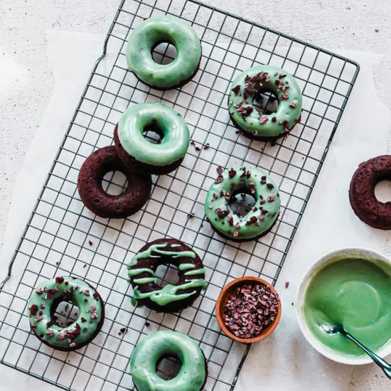 Chocolate Mint Donuts