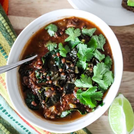 Lentil Kale Squash Soup