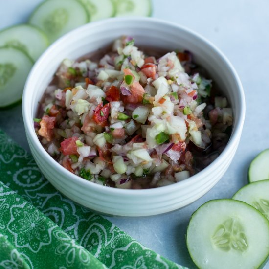 Cucumber Salsa with Fresh Tomatoes