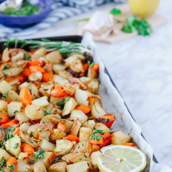 Roasted Carrots & Potatoes