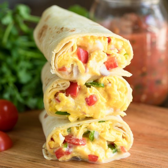 Veggie Breakfast Burritos