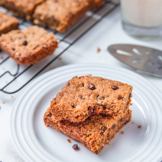 Peanut Butter Blondies (Paleo/30min)