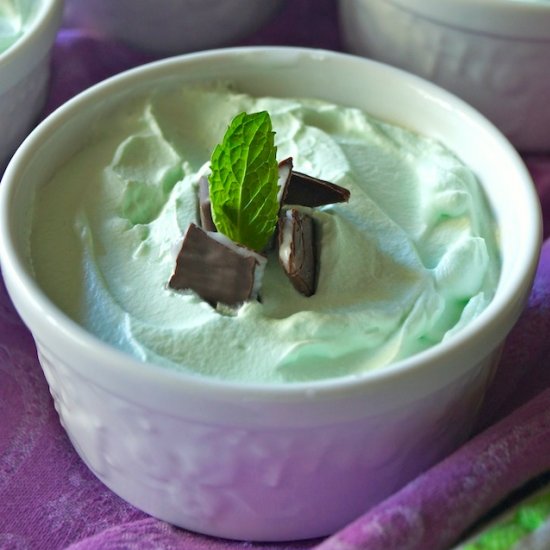 Individual Grasshopper Mousse Pies