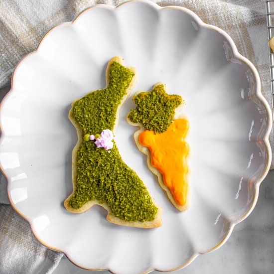 Moss Bunny Cookies