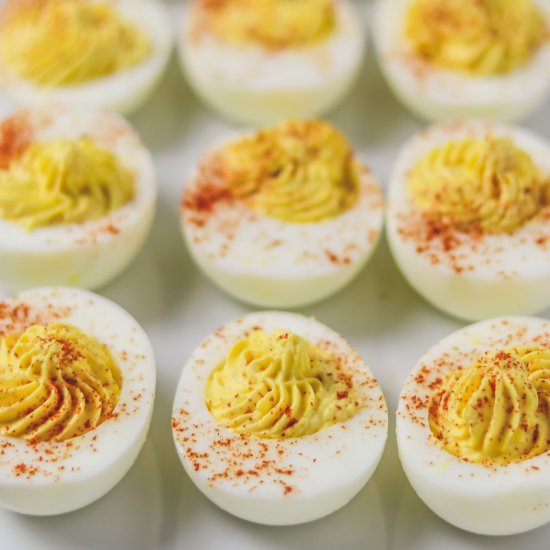 No Mayo Deviled Eggs