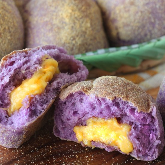 UBE PANDESAL WITH CHEESE