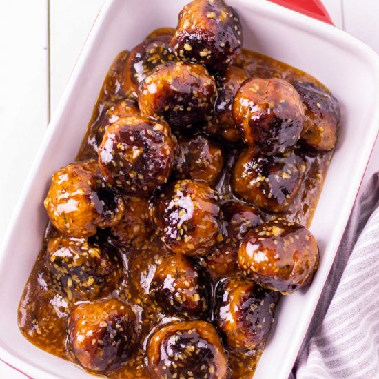 Apricot Sesame Turkey Meatballs