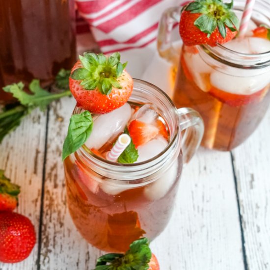 Strawberry Basil Iced Tea