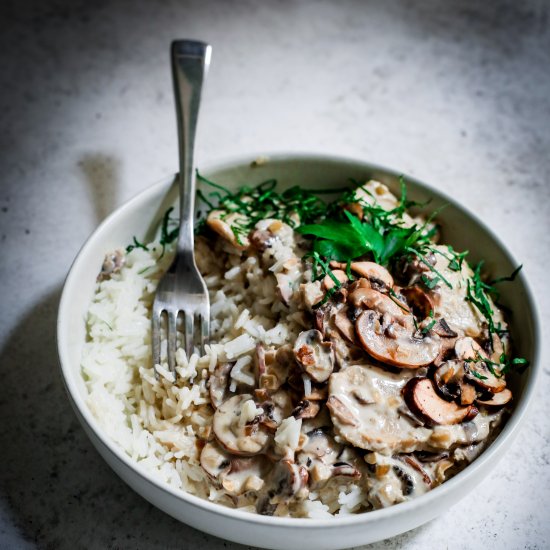 Veal Scallops With Creamy Mushroom