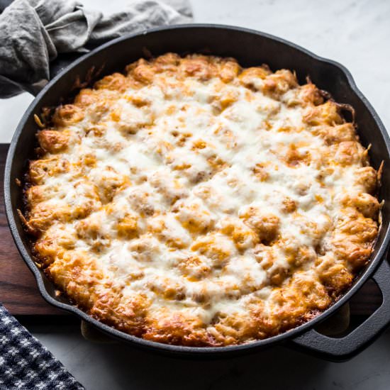 GF Cheesy Tater Tot Casserole