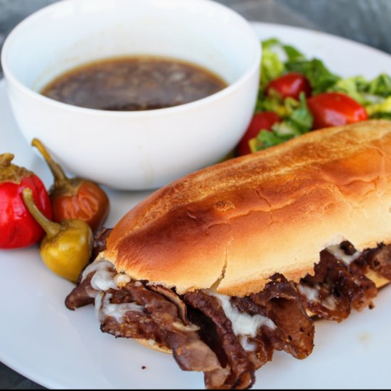 Toasted French Dip Sandwiches