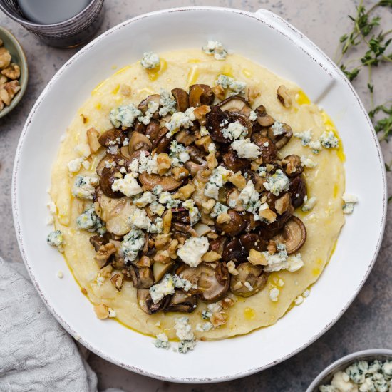 polenta with roasted mushrooms