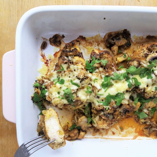 Baked Chicken and Mushrooms