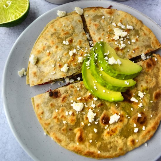 Black Bean Veggie Quesadillas