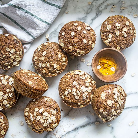 Turmeric Ginger Banana Muffins