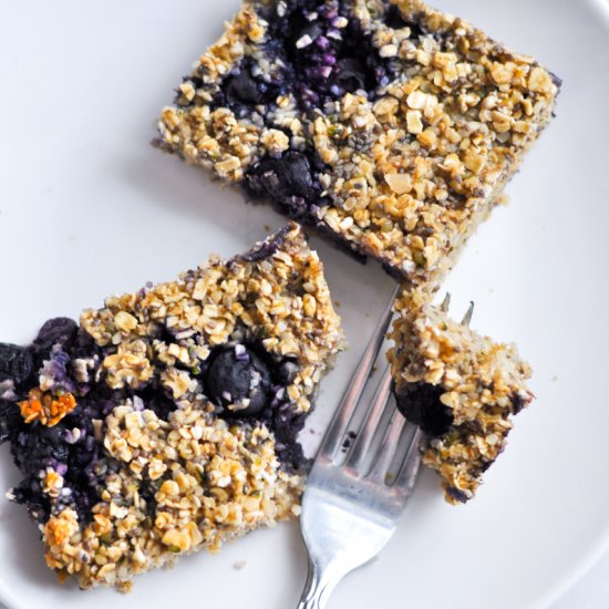 Baked Blueberry Oatmeal Bars