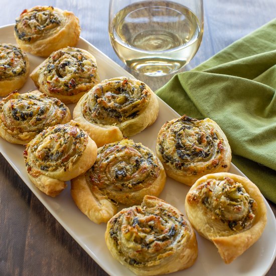 Spinach Artichoke Pinwheels