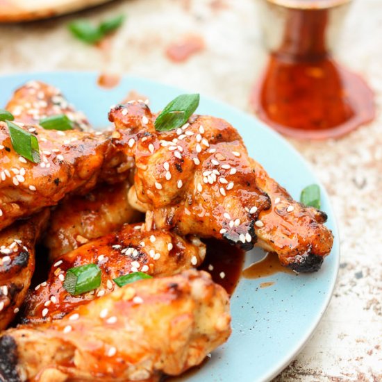 Honey Sriracha Grilled Wings