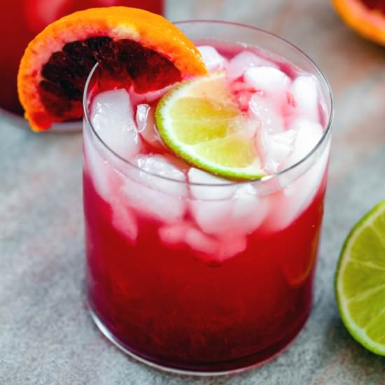 Blood Orange Gin Lime Rickey