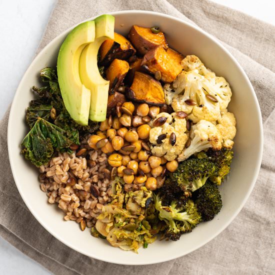 Sheet Pan Veggie Buddha Bowl