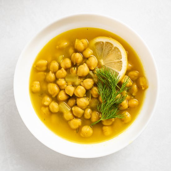 Lemon Dill Chickpea Soup