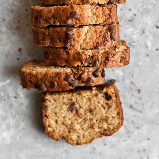 Vegan Chocolate Chip Banana Bread