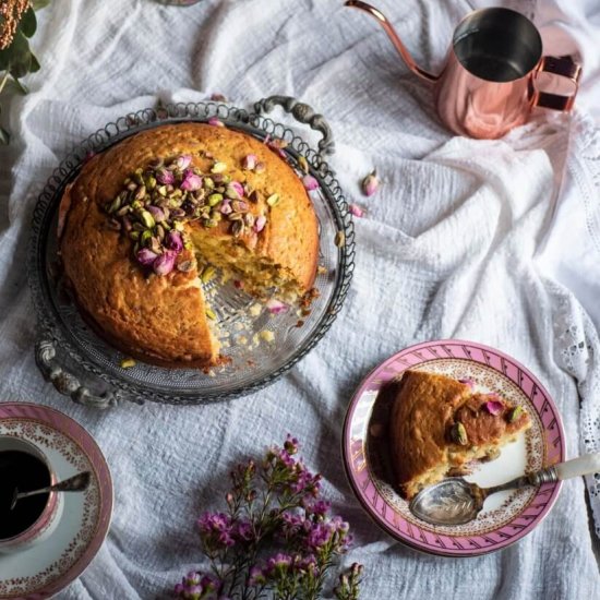 Rosewater Semolina Cake