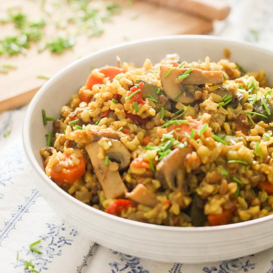 One-Pot Vegan Pilaf