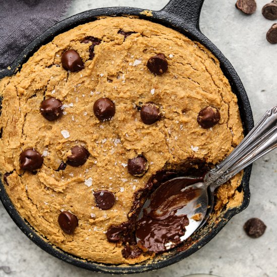 chickpea healthy cookie skillet