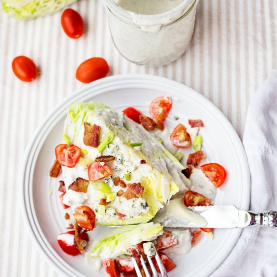 Garlic Blue Cheese Wedge Salad