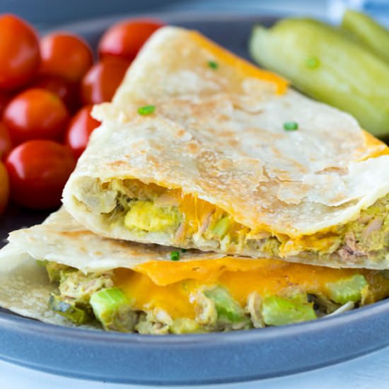 Healthy Tuna Melt Quesadilla