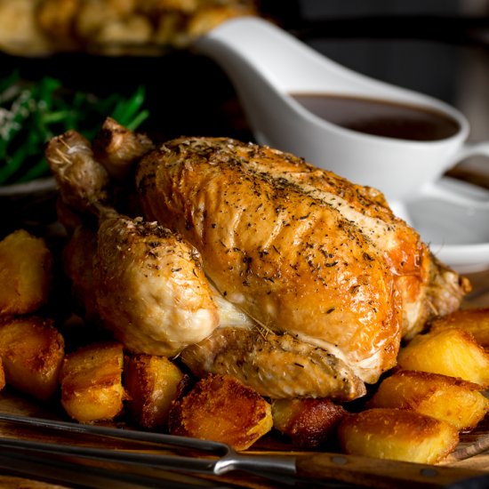 Easy Roast Chicken with Rich Gravy