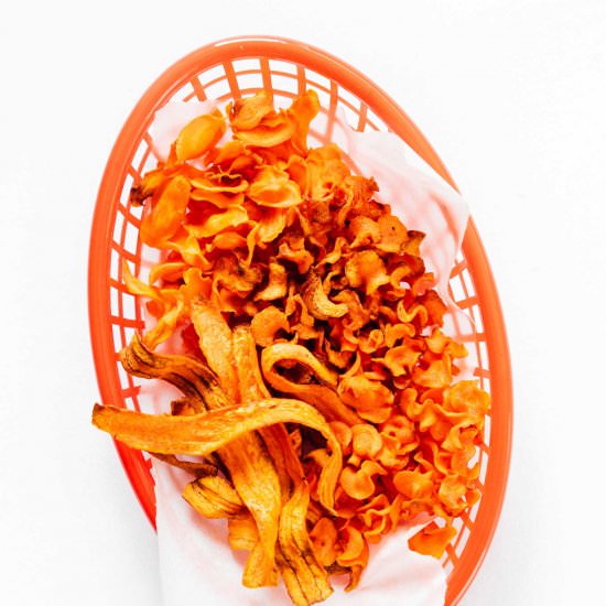 Crispy Baked Carrot Chips