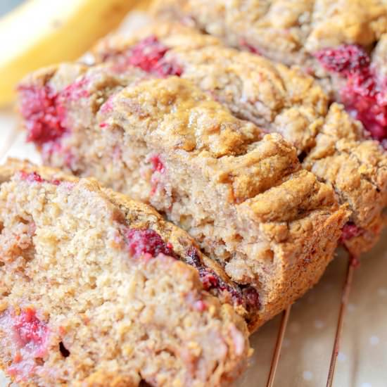 Gluten-Free Raspberry Banana Bread