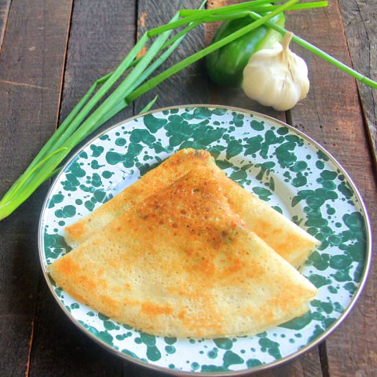 Chili garlic dosa