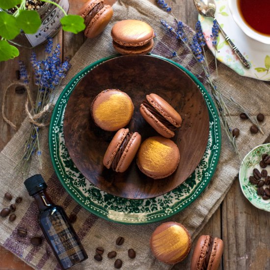 Coffee Rum French Macarons