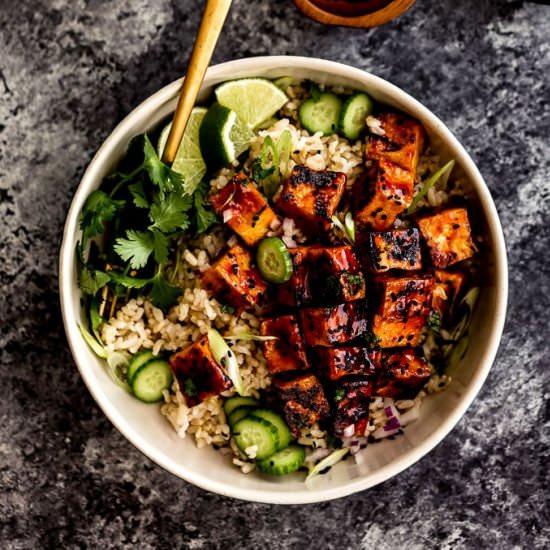 Vegan Sticky Spicy Sweet Tofu