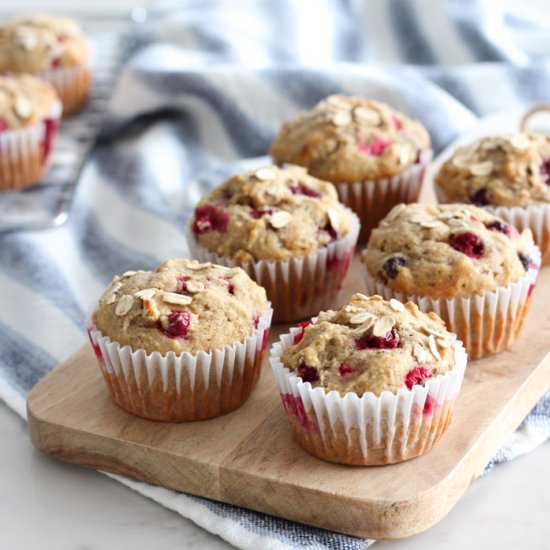 Cranberry Orange Oat Muffins (GF)