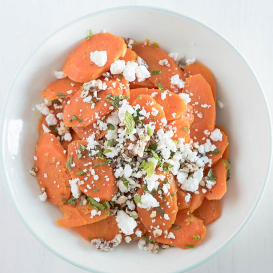 Orange Glazed Carrots with Feta