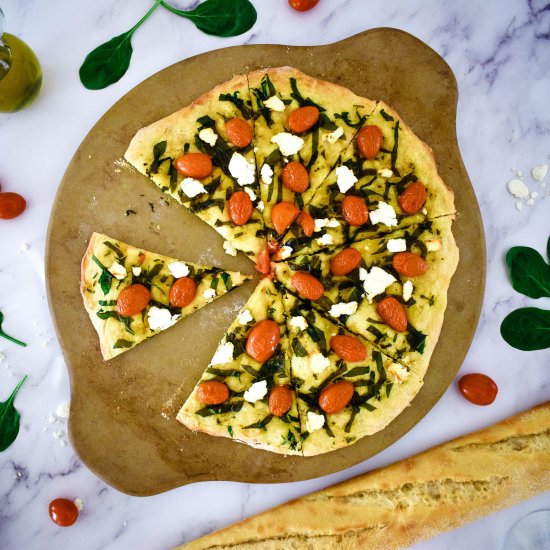 Tomato Basil Pizza w/Goat Cheese